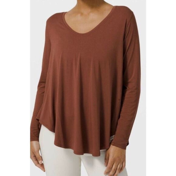 Lululemon Up for Down Time Long Sleeve Dark Terracotta Size Medium - Picture 8 of 8